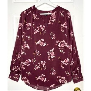Puffy sleeve floral print blouse from RW & CO.